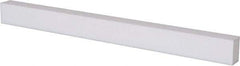 Made in USA - 3 Ft. Long x 2 Inch Wide x 3/4 Inch High, Virgin PTFE, Rectangular Plastic Bar - White, +/- 0.060 Tolerance - Strong Tooling