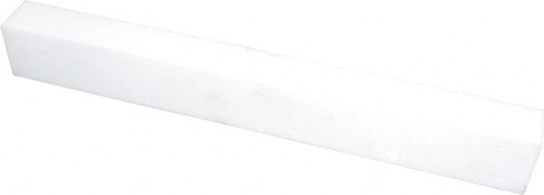 USA Sealing - 1' x 1-1/2" x 1" White PTFE (Virgin) Rectangular Bar - Strong Tooling