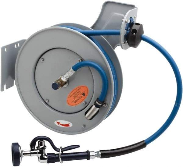 T&S Brass - 35' Spring Retractable Hose Reel - 300 psi, Hose Included - Strong Tooling