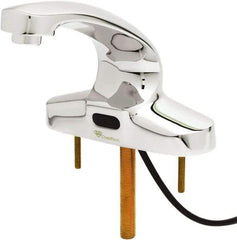 T&S Brass - Deck Plate Mounted Electronic User Adjustable Temperature Control Mixer Faucet - Powered by 120 Volt AC/DC, 5" Cast Spout, 4" Mounting Centers - Strong Tooling