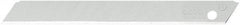 Olfa - 10 Piece Steel Utility Knife Blade - 80mm OAL, 3-5/32" Blade Length, 0.02" Blade Thickness - Strong Tooling