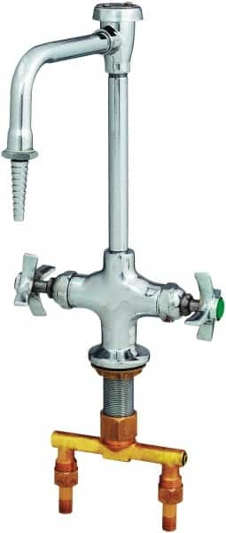 T&S Brass - Standard with Hose Thread, 2 Way Design, Deck Mount, Laboratory Faucet - Lever Handle - Strong Tooling