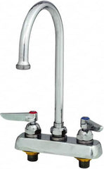 T&S Brass - Standard, 2 Way Design, Deck Mount, Workboard Deck Mount Faucet - 8-3/4 Inch Spout, Lever Handle - Strong Tooling