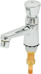 T&S Brass - Push Button Handle, Deck Mounted Bathroom Faucet - Metering Faucet, No Drain, Standard Spout - Strong Tooling