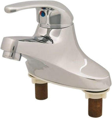 T&S Brass - Straight Handle, Deck Mounted Bathroom Faucet - One Handle, No Drain, Standard Spout - Strong Tooling