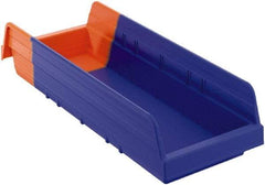 Akro-Mils - 17-7/8" Deep, Blue/Orange Hopper Shelf Bin - 4" High x 6-5/8" Wide x 17-7/8" Long - Strong Tooling