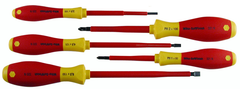 Insulated Slotted Screwdriver 3.0; 4.5; 6.5mm & Phillips # 1 & # 2. 5 Piece Set - Strong Tooling
