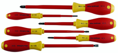 Insulated Slotted Screwdriver 3.4; 4.5; 6.5mm & Phillips # 1; 2 & 3. 6 Piece Set - Strong Tooling