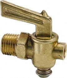 Parker - 1/2" Pipe, Male Pipe Drain Cock & Shutoff Valve - 1/8-27 Thread, 150 Max psi - Strong Tooling