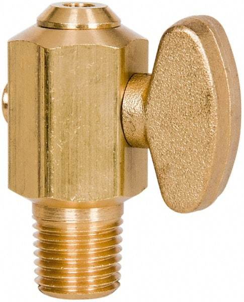 Parker - 1/4" Pipe, Male Pipe Drain Cock & Shutoff Valve - 1/4-18 Thread, 150 Max psi - Strong Tooling