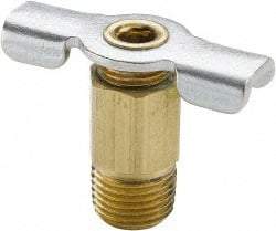 Parker - 1/8" Pipe, Internal Seal Drain Cock & Shutoff Valve - 1/8-27 Thread, 150 Max psi - Strong Tooling