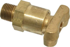 Parker - 1/8" Pipe, Male Pipe Drain Cock & Shutoff Valve - 1/8-27 Thread, 150 Max psi - Strong Tooling