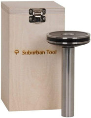 Suburban Tool - 1 Inch Cylinder Diameter, 3-3/8 Inch Base Diameter, 6-1/2 Inch High, Magnetic Base, Steel Cylinder Square - 0.0001 Inch Accuracy, Includes Wooden Storage Case - Strong Tooling