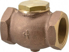 Conrader - 1-1/2" Bronze Check Valve - Inline, FNPT x FNPT - Strong Tooling