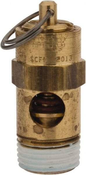 Conrader - 3/8" Inlet, ASME Safety Relief Valve - 200 Max psi, Brass, 178 Cubic' per Min - Strong Tooling