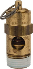 Conrader - 3/8" Inlet, ASME Safety Relief Valve - 200 Max psi, Brass, 178 Cubic' per Min - Strong Tooling