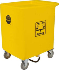 Bradley - 56 Gallon Eye Wash Station Waste Cart - Compatable with Bradley Portable Eye Wash Station S19-921, Includes 2 Clearly Marked Eye Wash Signs - Strong Tooling