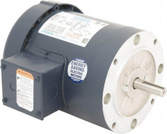 Leeson - 1 Max hp, 1,800 Max RPM, Premium Efficient Electric AC DC Motor - 230/460 V Input, Three Phase, 56C Frame, C-Face Mount, TEFC Enclosure - Strong Tooling