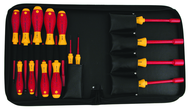 Insulated Slotted 2.0 - 8.0mm Phillips #1 - 3 Inch Nut Drivers 1/4" - 1/2". 15 Piece in Carry Case - Strong Tooling