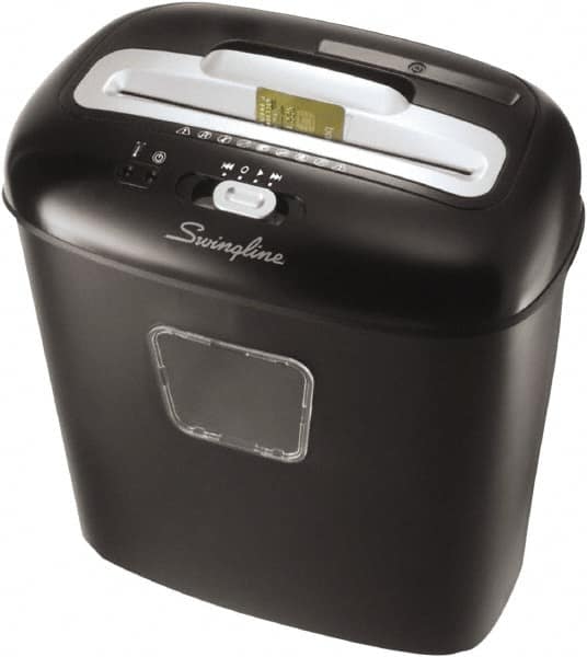 Swingline - 5/32 x 1-1/2" Strip, 10 Sheet Cross Cut Personal Shredder - 9" Long x 14" Wide x 15" High, Level 4 Security, 5 Gal Wastebasket - Strong Tooling