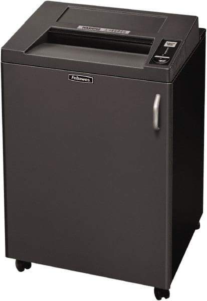 FELLOWES - 5/32 x 1-9/16" Strip, 24 Sheet Cross Cut Commercial Shredder - 23-1/4" Long x 25-3/16" Wide x 38-3/16" High, Level 4 Security, 4 Gal Wastebasket - Strong Tooling