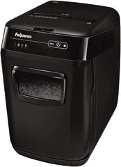 FELLOWES - 5/32 x 1-1/2" Strip, 130 Sheet Automatic, 8 Sheet Manual Sheet Cross Cut Auto Feed Shredder - 20" Long x 13-5/8" Wide x 21-3/8" High, Level 3 Security, 85 Gal Wastebasket - Strong Tooling