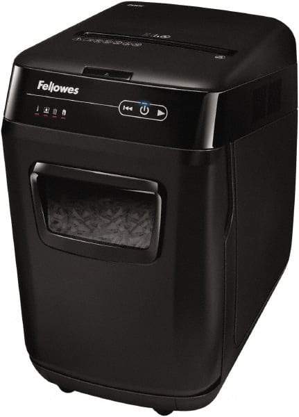 FELLOWES - 5/32 x 1-1/2" Strip, 200 Sheet Automatic, 10 Sheet Manual Sheet Cross Cut Auto Feed Shredder - 20" Long x 13-5/8" Wide x 22-3/16" High, Level 4 Security, 85 Gal Wastebasket - Strong Tooling