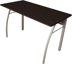 Linea Italia - Woodgrain Laminate Rectangular Desk - 47-1/4" Wide x 23-5/8" Deep x 29-1/2" High, Mocha & Gray - Strong Tooling