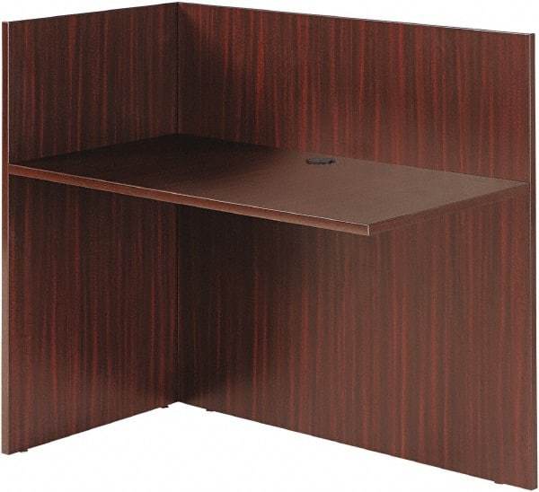 ALERA - Woodgrain Laminate Reception Desk - 44" Wide x 23-5/8" Deep x 41-1/2" High, Mahogany - Strong Tooling