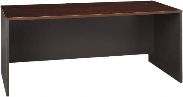 Bush Business Furniture - Laminate Over Wood Desk Shell - 71-1/8" Wide x 29-3/8" Deep x 29-7/8" High, Hansen Cherry & Graphite Gray - Strong Tooling