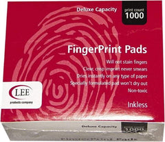 LEE - 3-3/4" Wide x 2" High x 2" Deep, Inked Fingerprint Pad - Plastic, Black - Strong Tooling