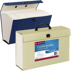 SMEAD - 19 Compartments, 15" Wide x 10" High x 5-1/4" Deep, Case File - Corrugated Cardboard, Assorted Colors - Strong Tooling