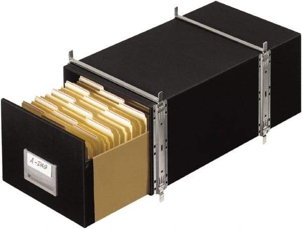 BANKERS BOX - 1 Compartment, 17" Wide x 11-1/8" High x 25-1/2" Deep, Storage Box - Steel Frame, Black - Strong Tooling