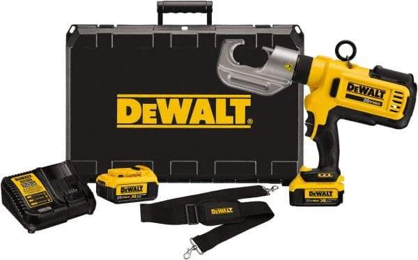 DeWALT - 12 Ton Electric Crimper - Includes DCE300, (2) DCB204, DCE115, Shoulder Strap, Kit Box - Strong Tooling