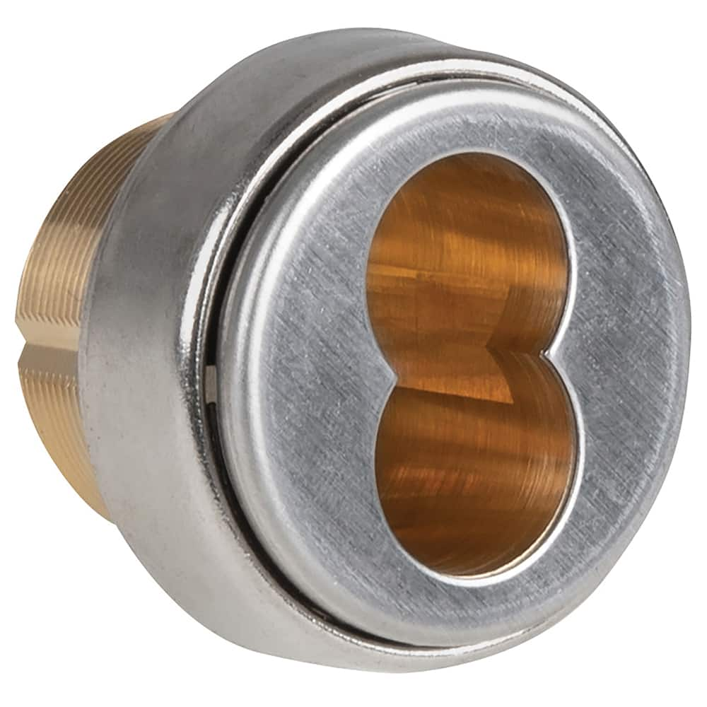 Corbin Russwin - Cylinders; Type: Mortise ; Keying: Less Core ; Number of Pins: 6 ; Material: Brass ; Finish/Coating: Satin Chrome - Exact Industrial Supply