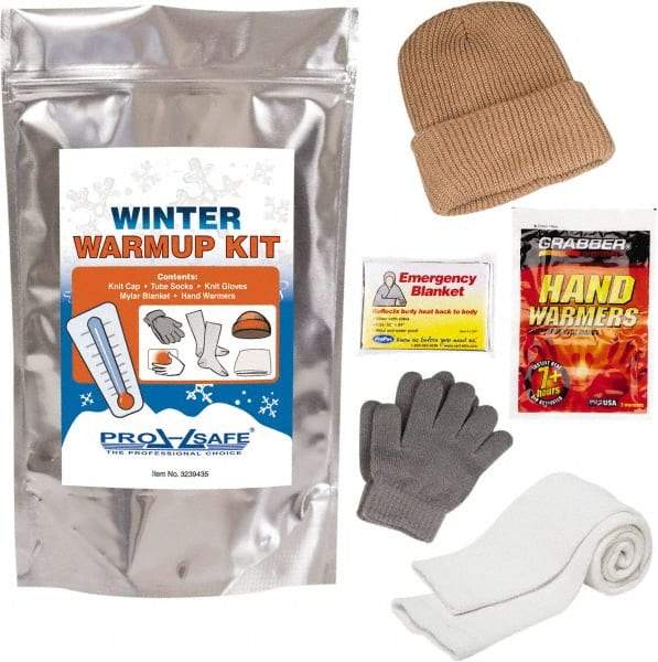 PRO-SAFE - Emergency Preparedness Kits Type: Winter Warm Up Kit Contents: Knit Stocking Cap; Gloves; Tube Socks; Emergency Blanket; (2) Hand Warmers - Strong Tooling