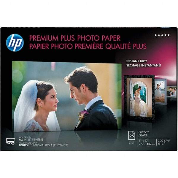 Hewlett-Packard - 11" x 17" White Photo Paper - Use with Inkjet Printers - Strong Tooling