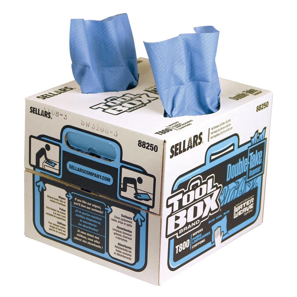 Shop Towel/Industrial Wipes: Brag Box & Double Top Box, Blue