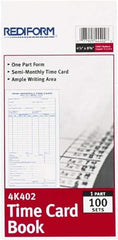 REDIFORM - 29/32" High x 4-13/64" Wide Bi-Weekly Time Cards - Use with Manual Time Record - Strong Tooling