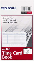 REDIFORM - 29/32" High x 4-13/64" Wide Weekly Time Cards - Use with Manual Time Record - Strong Tooling