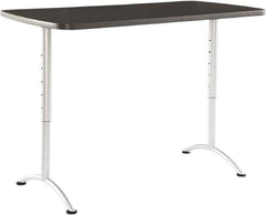 ICEBERG - 60" Long x 30" Wide x 42" High Stationary Rectangular Conference Table - 1-1/8" Thick, Graphite (Color), Melamine/Laminate/Steel - Strong Tooling