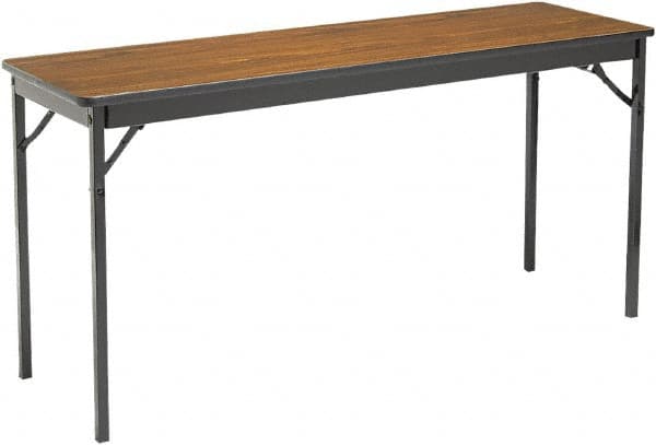 Barricks - 18" Long x 60" Wide x 30" High, Folding Table - Walnut & Black - Strong Tooling