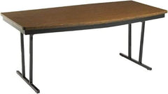 Barricks - 36" Long x 72" Wide x 30" High, Folding Table - Walnut & Black - Strong Tooling