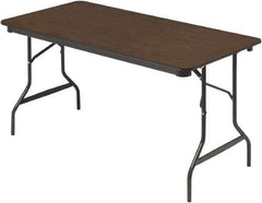 ICEBERG - 30" Long x 60" Wide x 29" High, Folding Table - Walnut - Strong Tooling