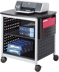 Safco - Black & Silver Case/Stand - Use with Printer, Office Machines - Strong Tooling