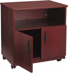 Safco - Mahogany Case/Stand - Use with Fax Machines, Printer, Copiers - Strong Tooling