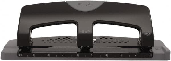 Swingline - Paper Punches Type: 20 Sheet Three-Hole Punch Color: Black/Gray - Strong Tooling