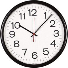 UNIVERSAL - White Face, Dial Wall Clock - Analog Display, Black Case, Runs on AA Battery - Strong Tooling