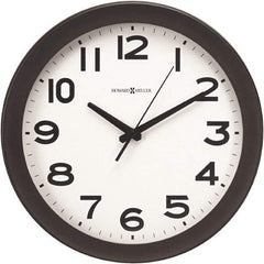 Howard Miller - White Face, Dial Wall Clock - Analog Display, Black Case, Runs on AA Battery - Strong Tooling