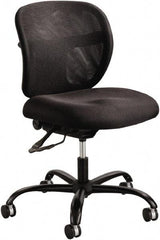 Safco - 18-1/2 to 22" High Task Chair - 26" Wide x 26" Deep, 100% Polyester Seat, Black - Strong Tooling